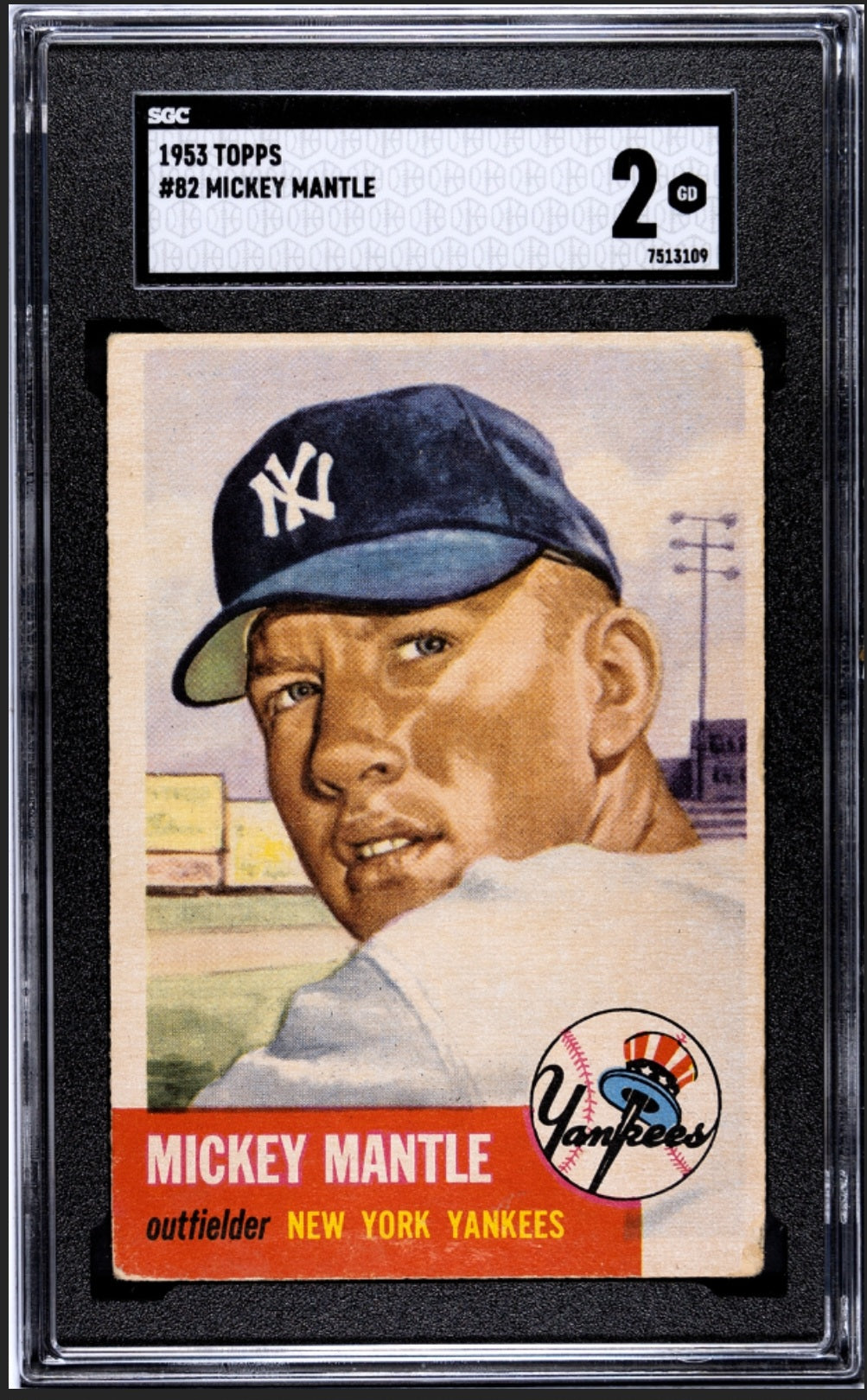 1953 Topps Mickey Mantle #82