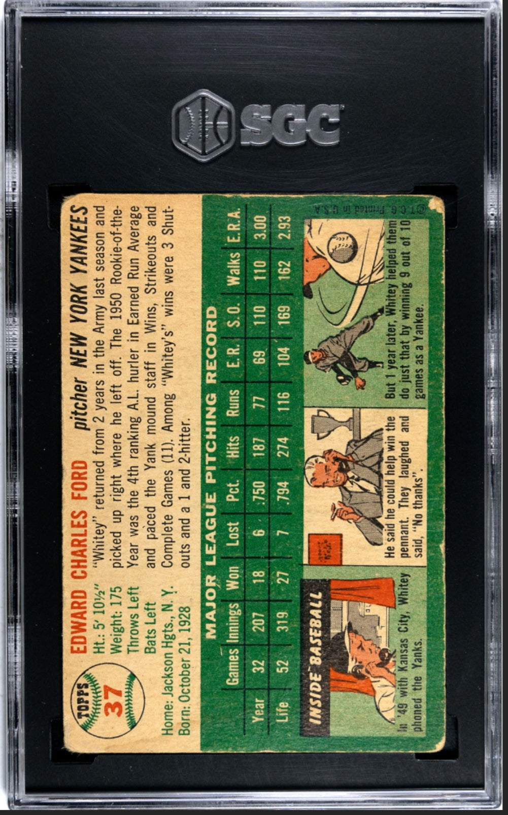 1954 Topps Whitey Ford #37