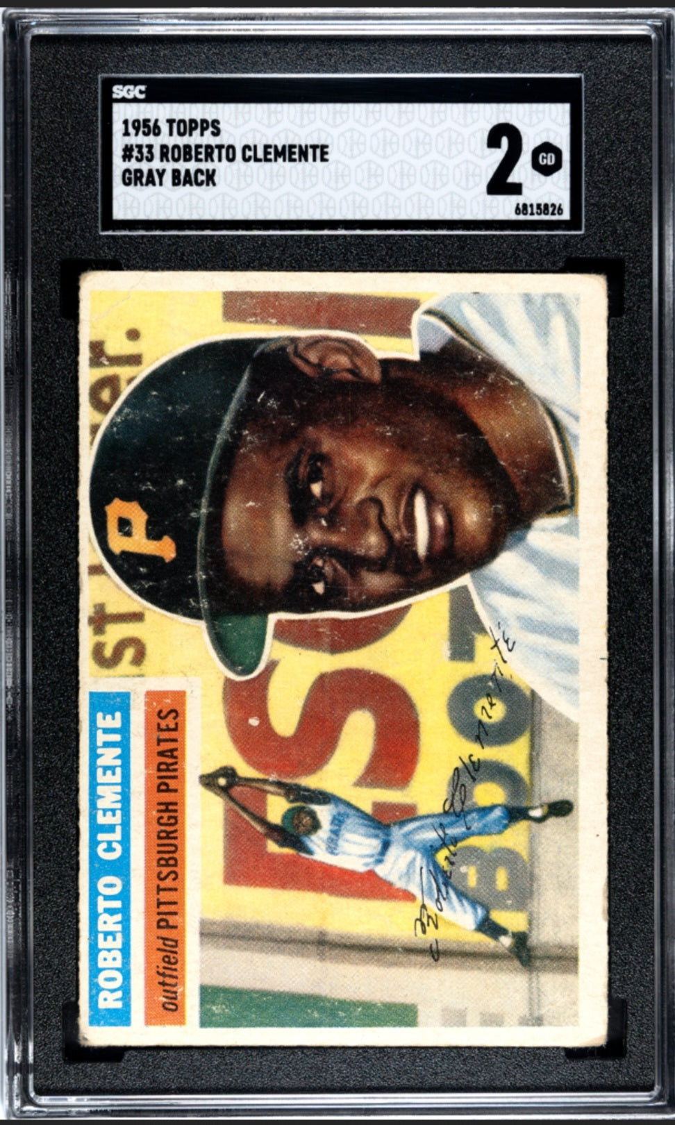 1956 Topps Roberto Clemente #33 (Gray Back)