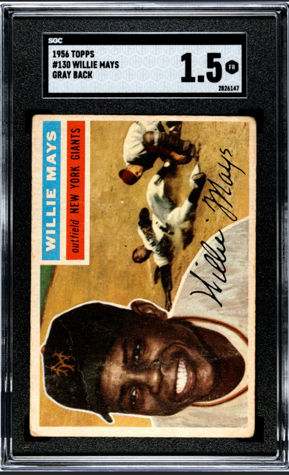 1956 Topps Willie Mays #130 (Gray Back)