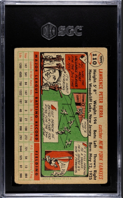 1956 Topps Yogi Berra #110 (White Back)