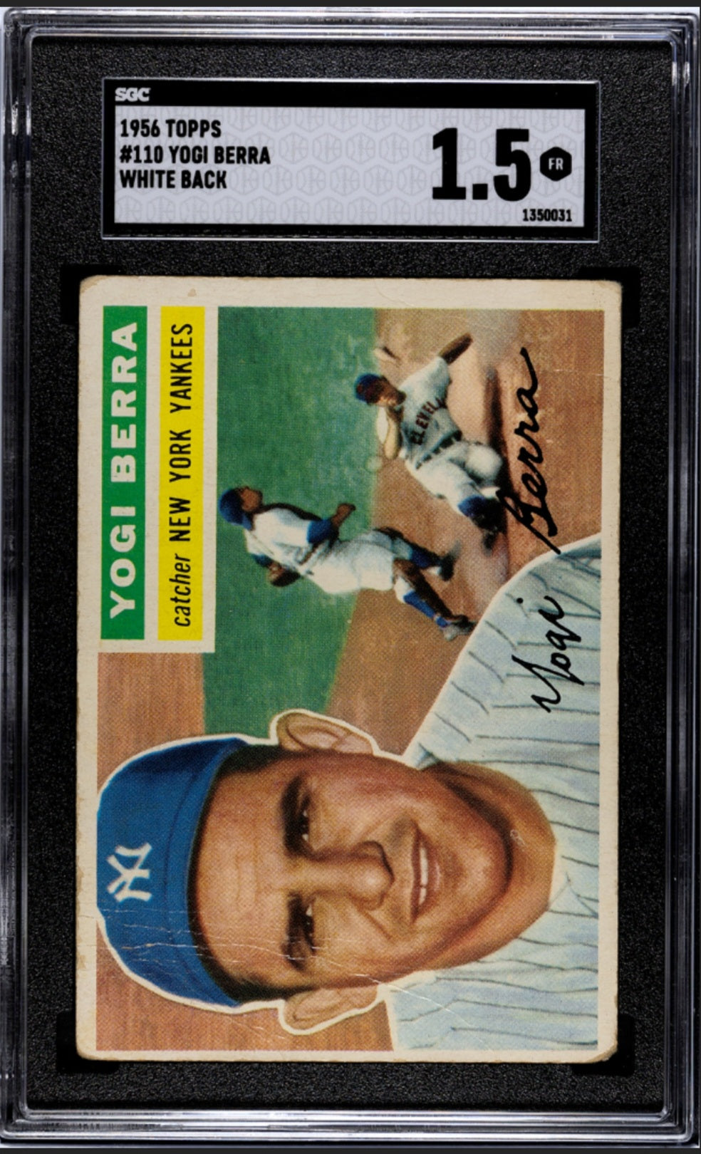1956 Topps Yogi Berra #110 (White Back)
