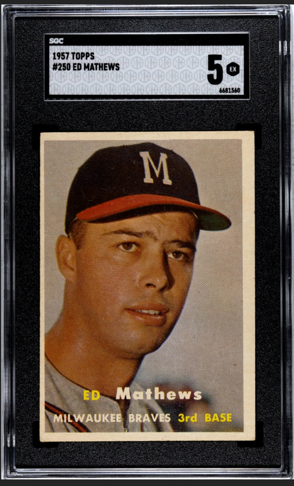 1957 Topps Eddie Mathews #250