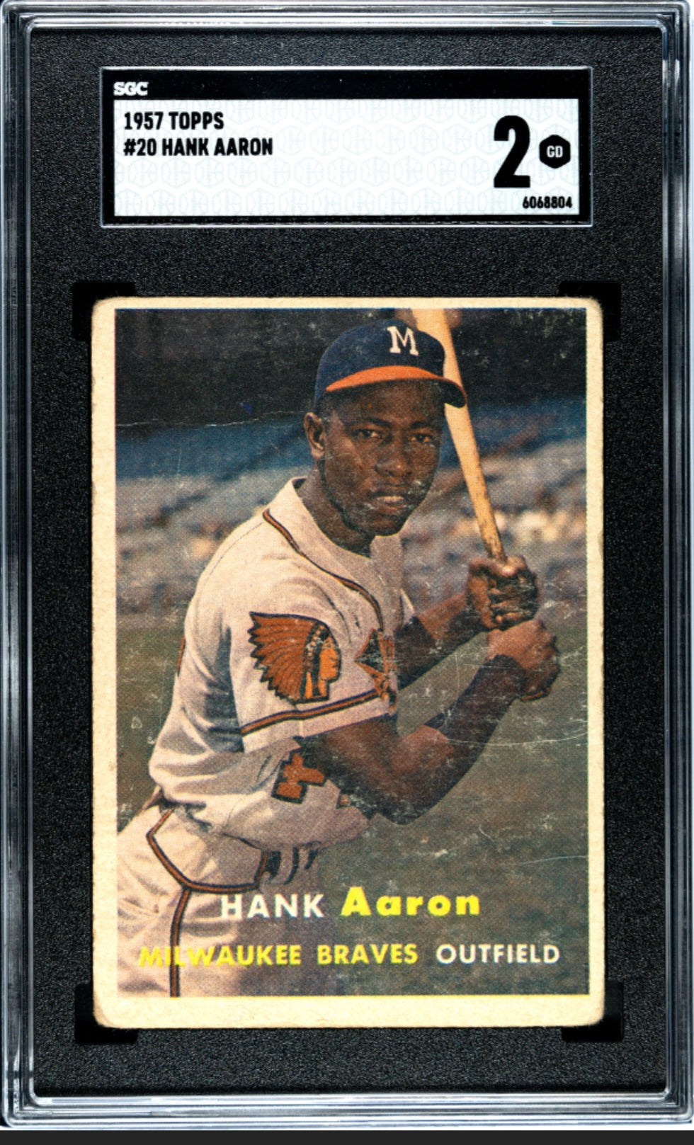 1957 Topps Hank Aaron #20