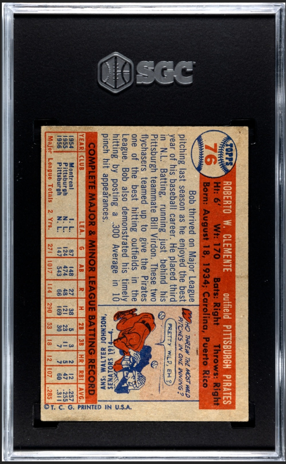 1957 Topps Roberto Clemente #76