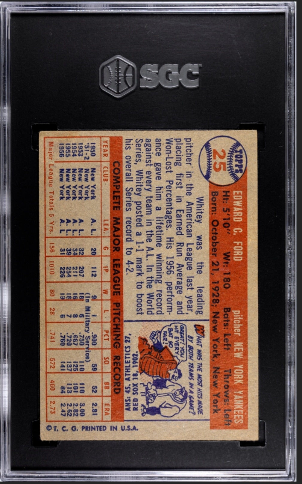 1957 Topps Whitey Ford #25