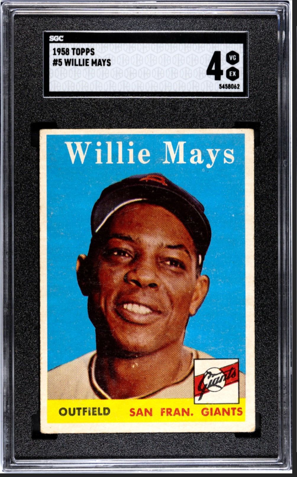 1958 Topps Willie Mays #5