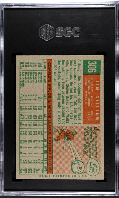 1959 Topps Jim Gilliam #306