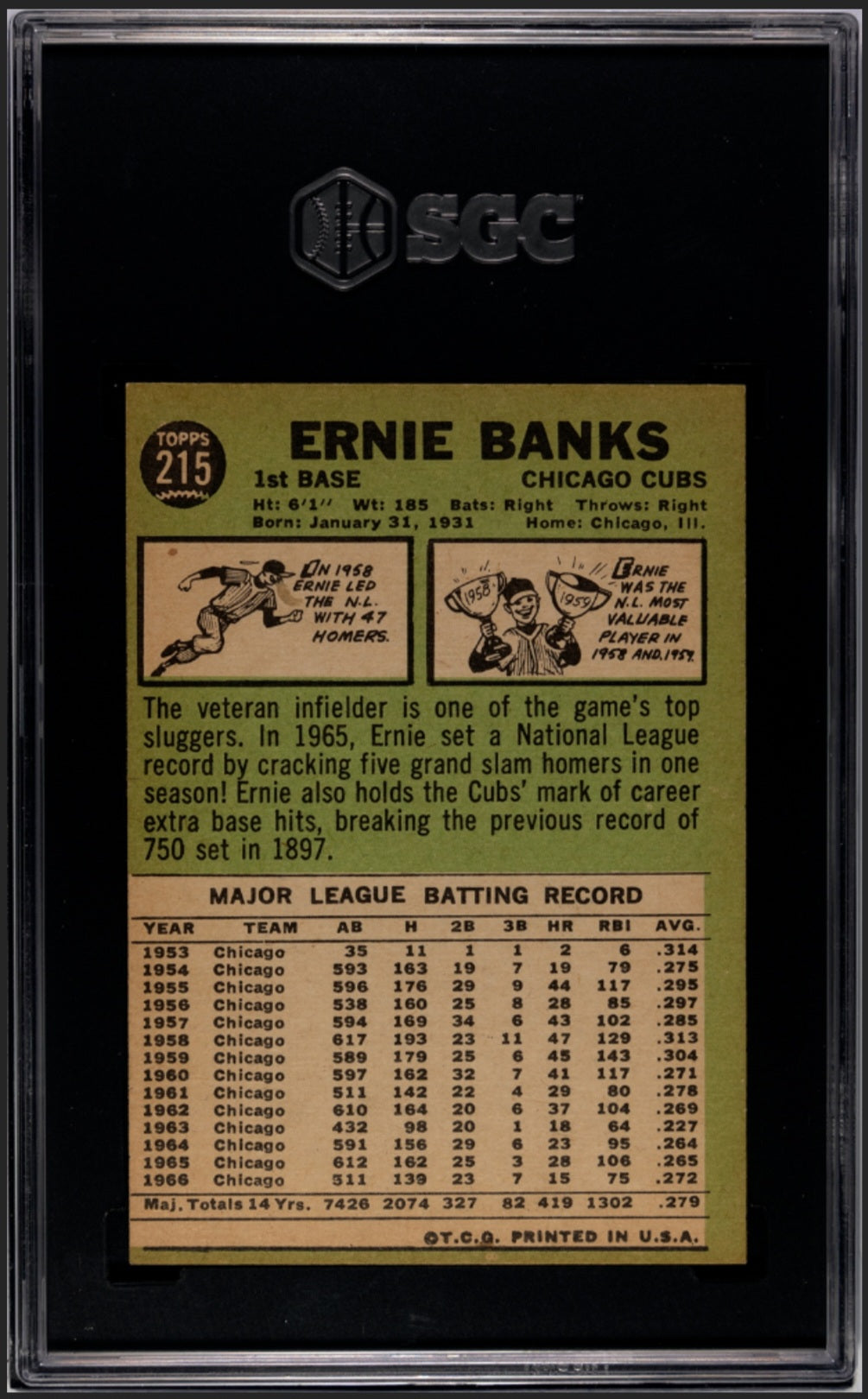 1967 Topps Ernie Banks #215