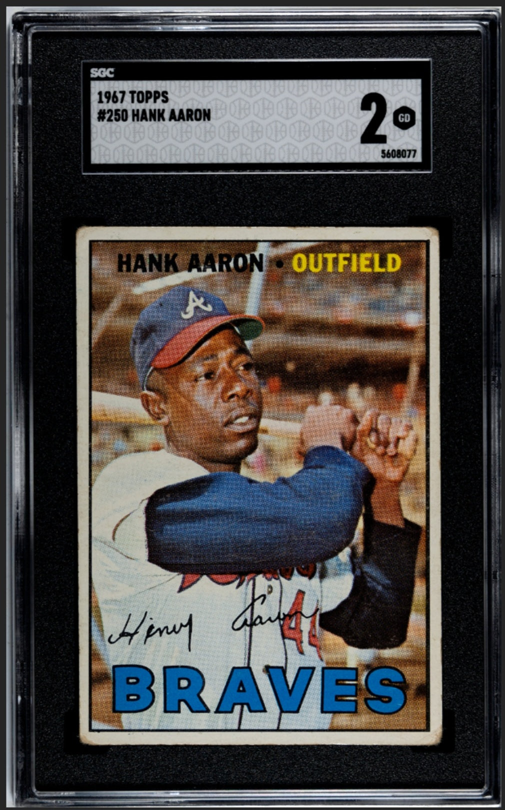 1967 Topps Hank Aaron #250