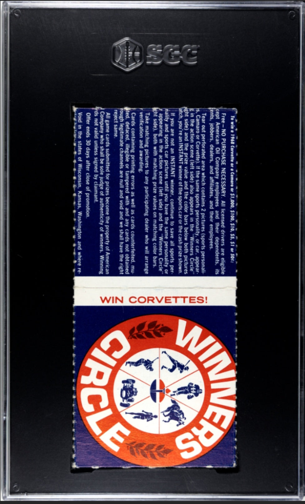 1968 American Oil Winner's Circle Full Double Panel Babe Ruth / Bob Richards