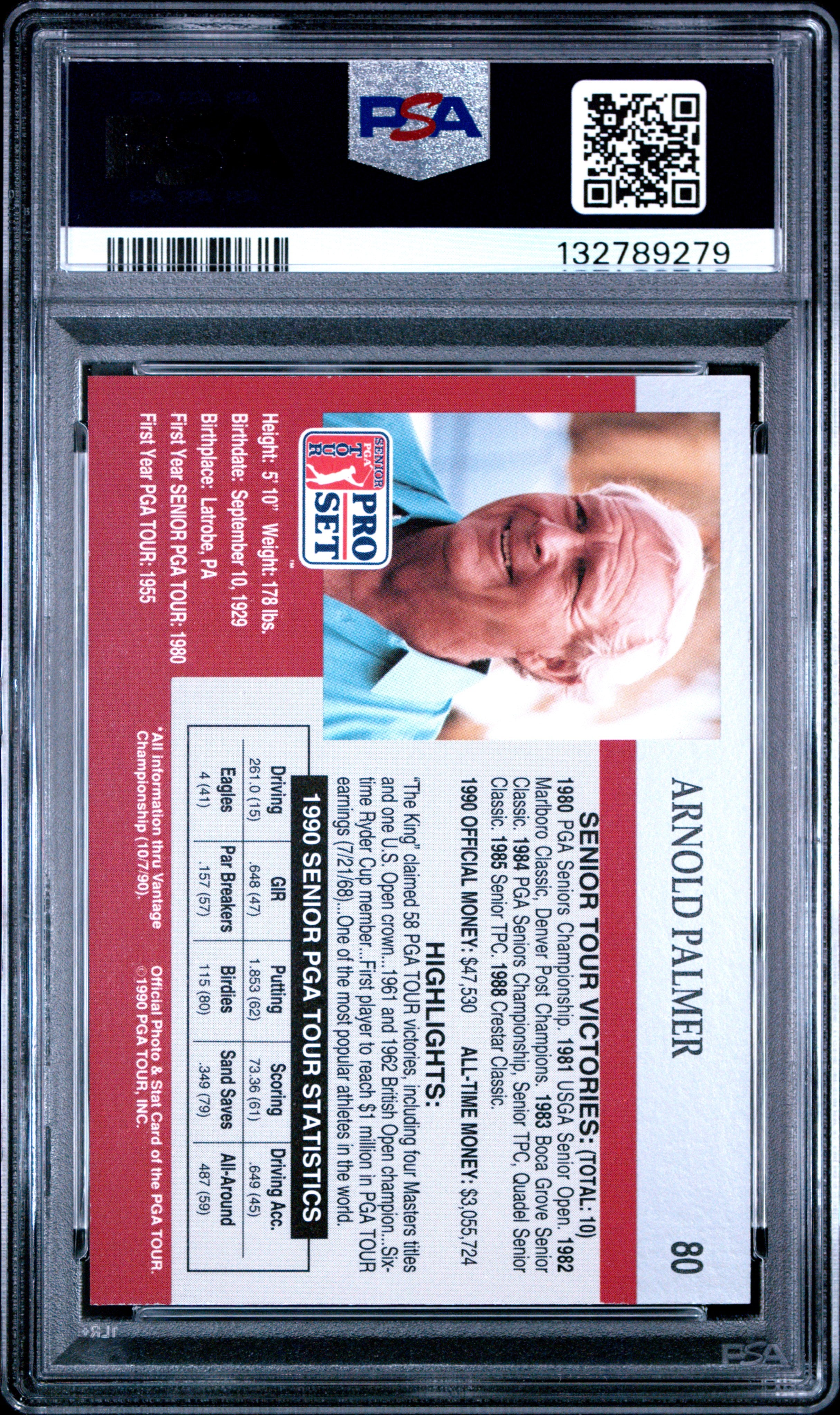 1990 PGA Tour Pro Set Arnold Palmer #80