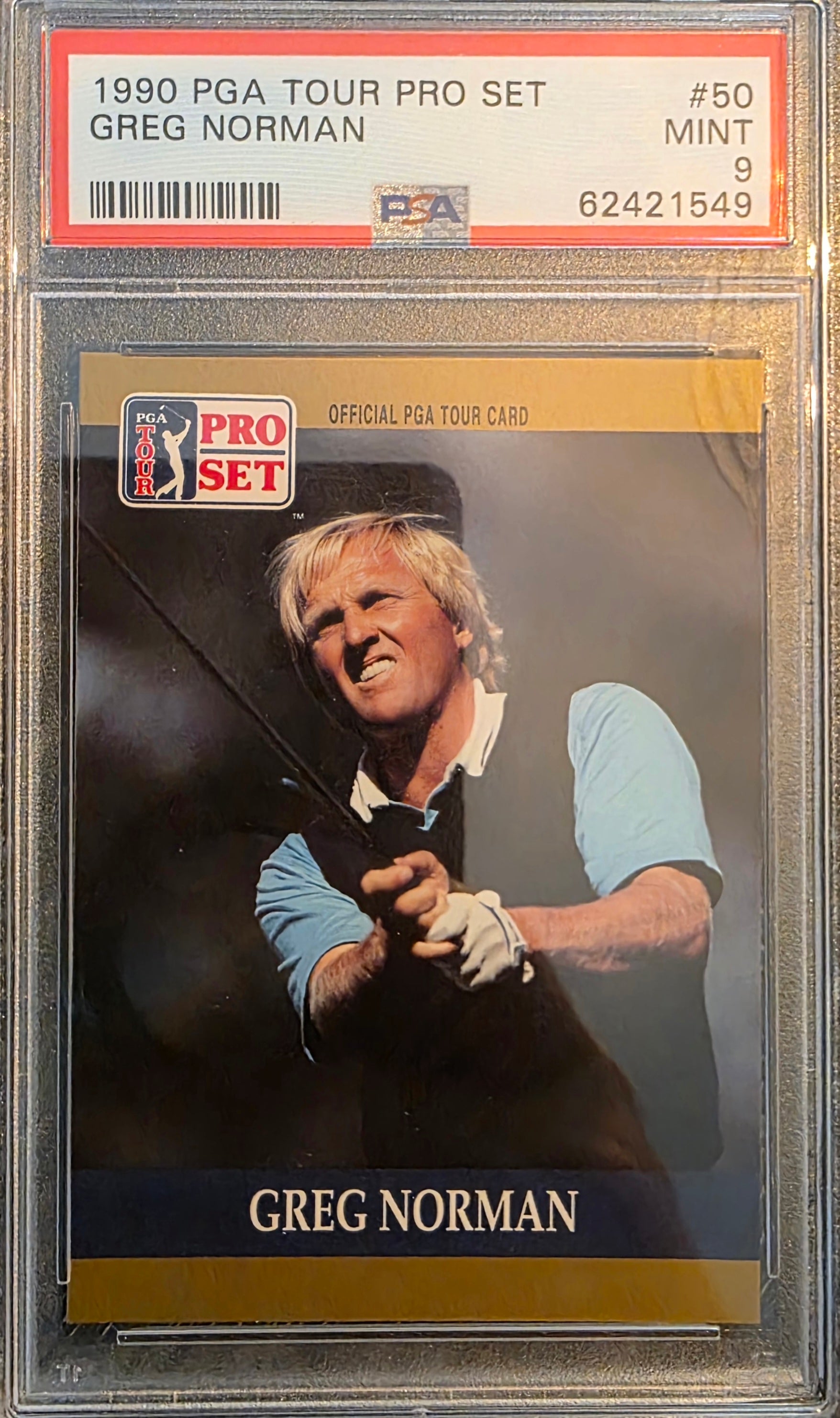 1990 PGA Tour Pro Set Greg Norman #50