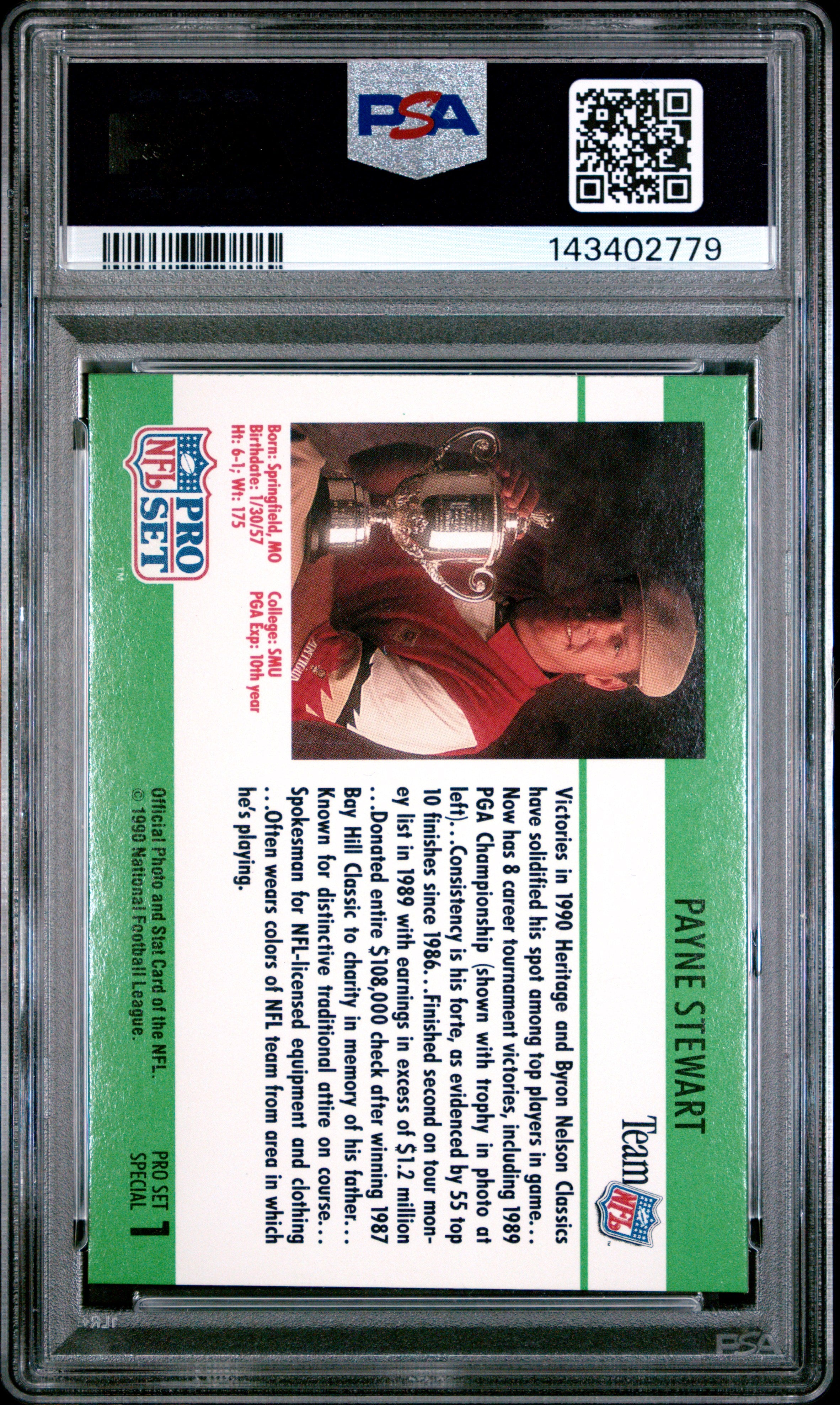 1990 Pro Set Payne Stewart #1 - Special