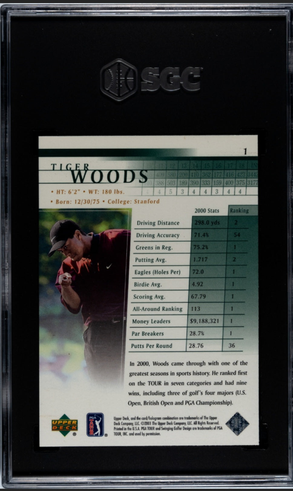 2001 Upper Deck Tiger Woods #1