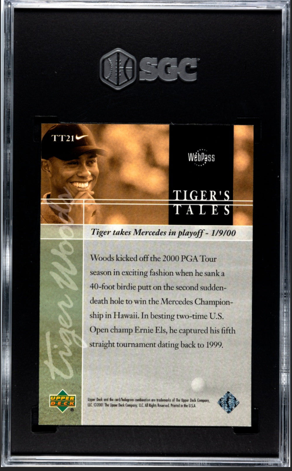 2001 Upper Deck Tiger Woods - Tiger's Tales #TT21