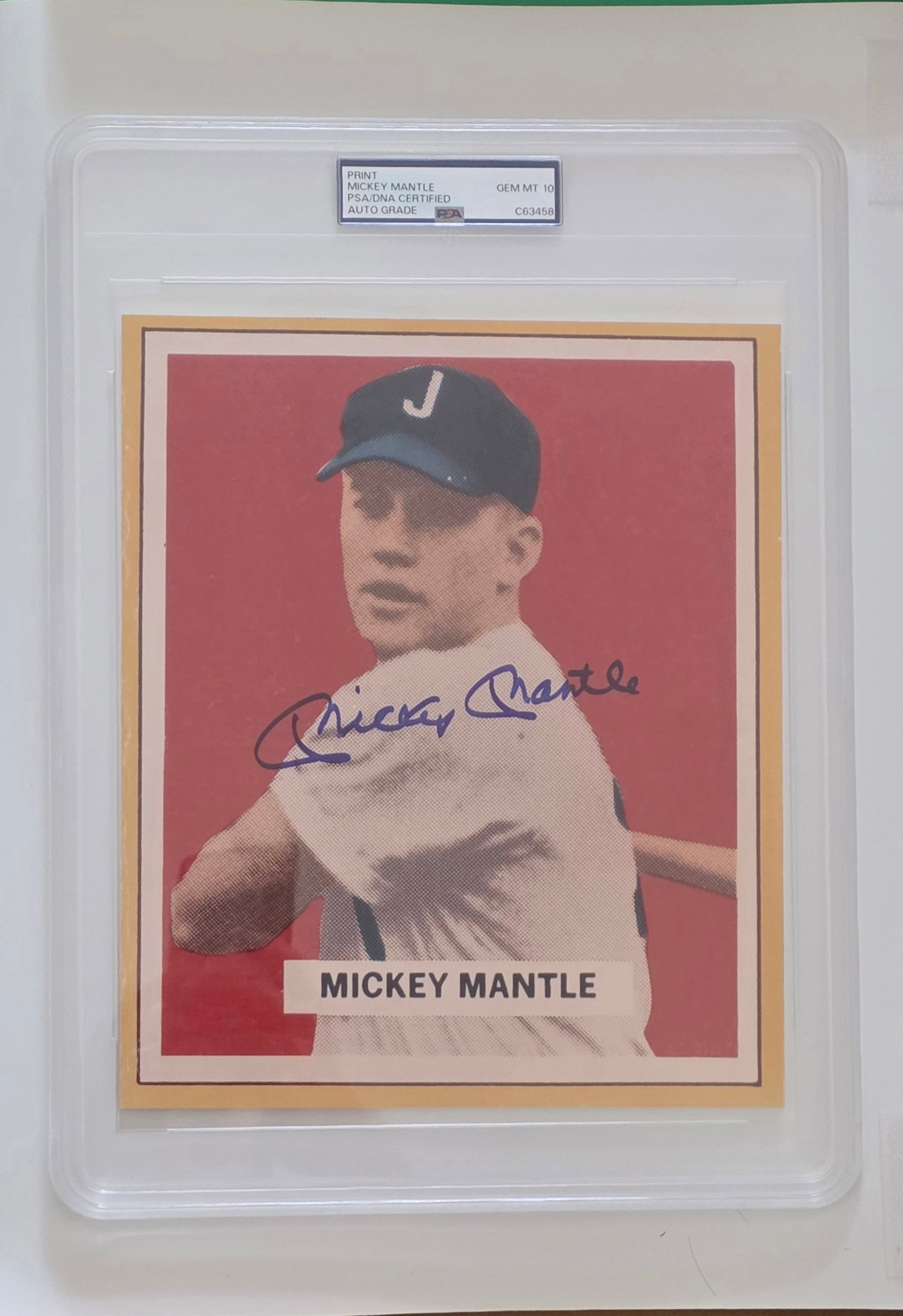 Mickey Mantle - Signed 1949 "Joplin Style" Photo Print