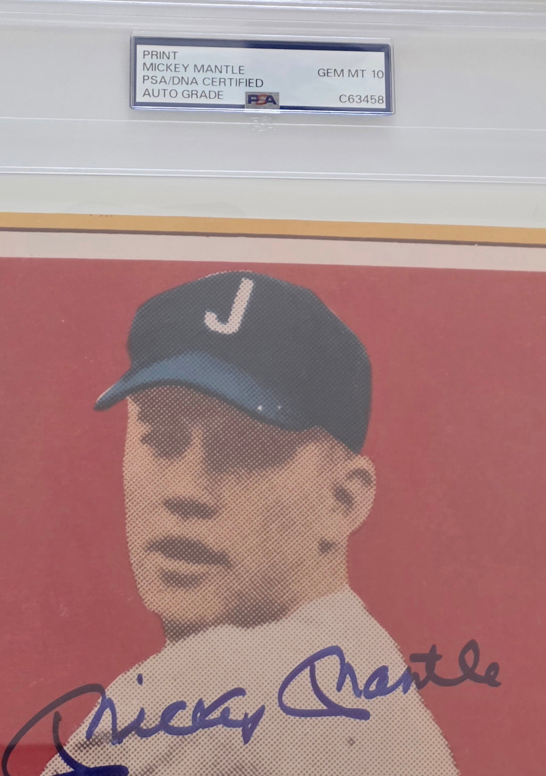 Mickey Mantle - Signed 1949 "Joplin Style" Photo Print