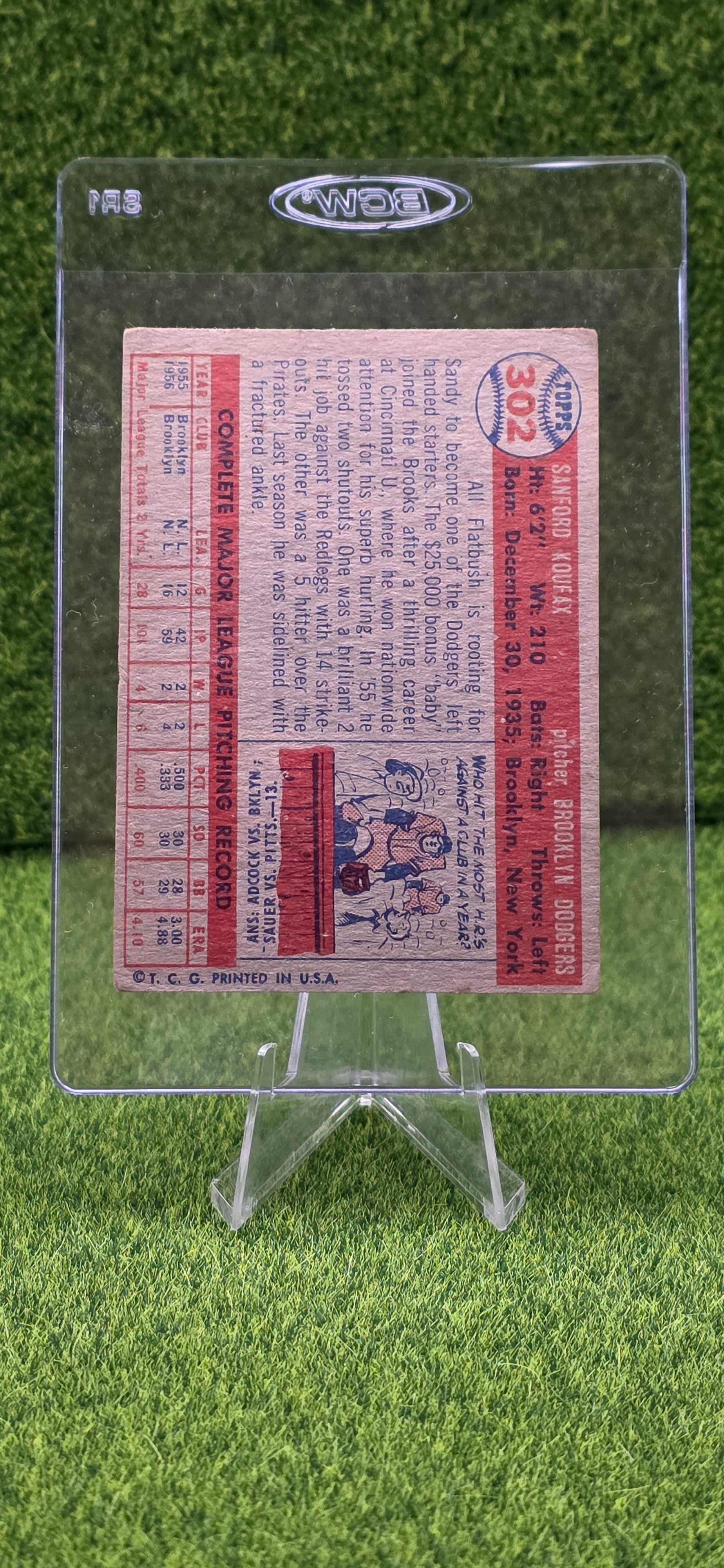 1957 Topps - Sandy Koufax #302