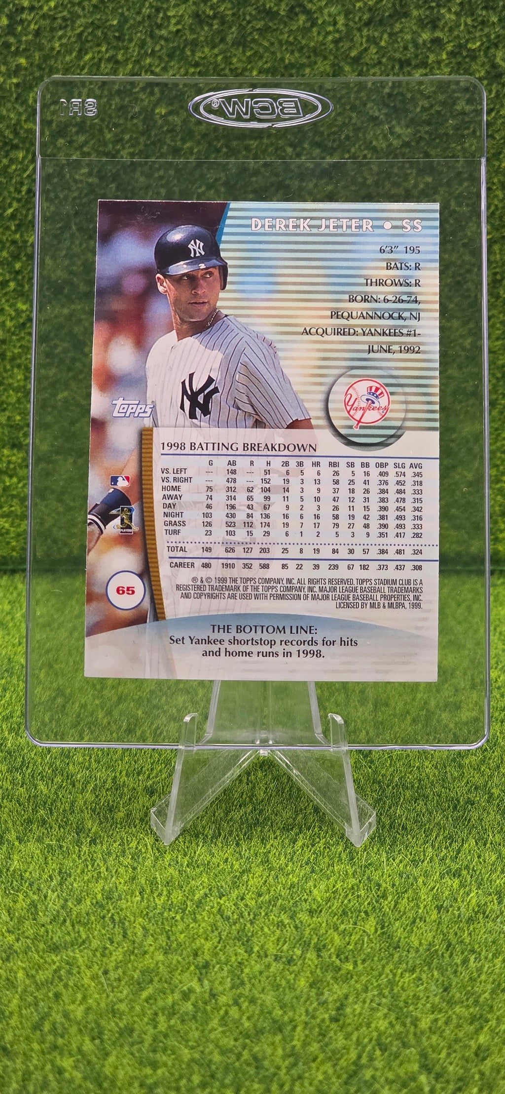 1999 Topps Stadium Club - Derek Jeter #65
