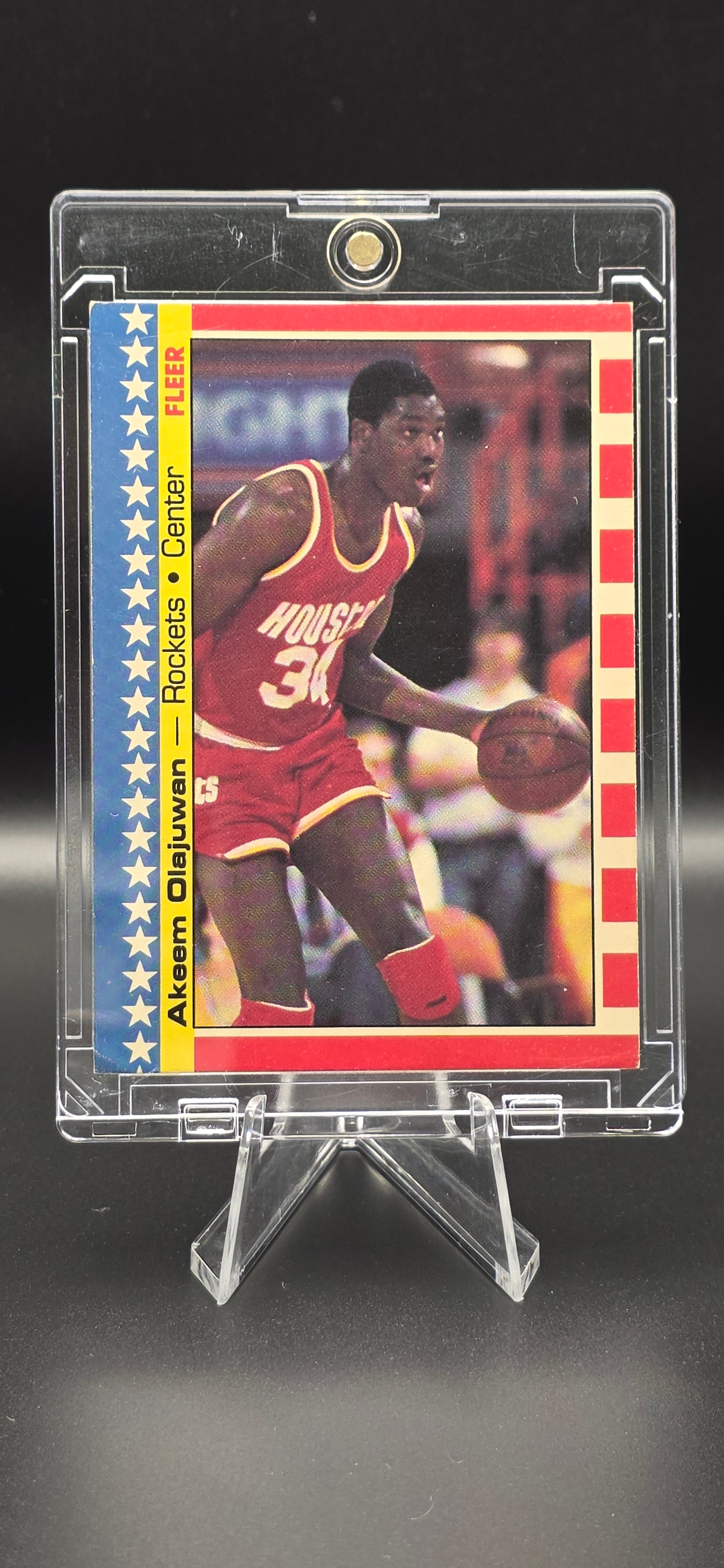 1987-88 Fleer Sticker Hakeem Olajuwon #3