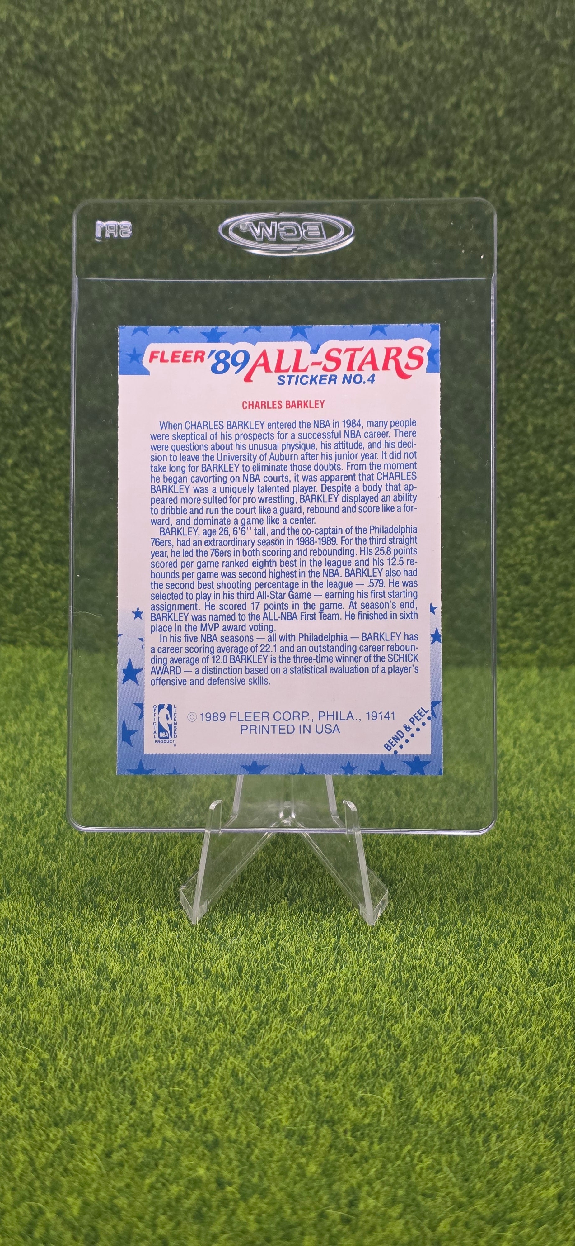 1989-90 Fleer All-Stars Sticker - Charles Barkley #4