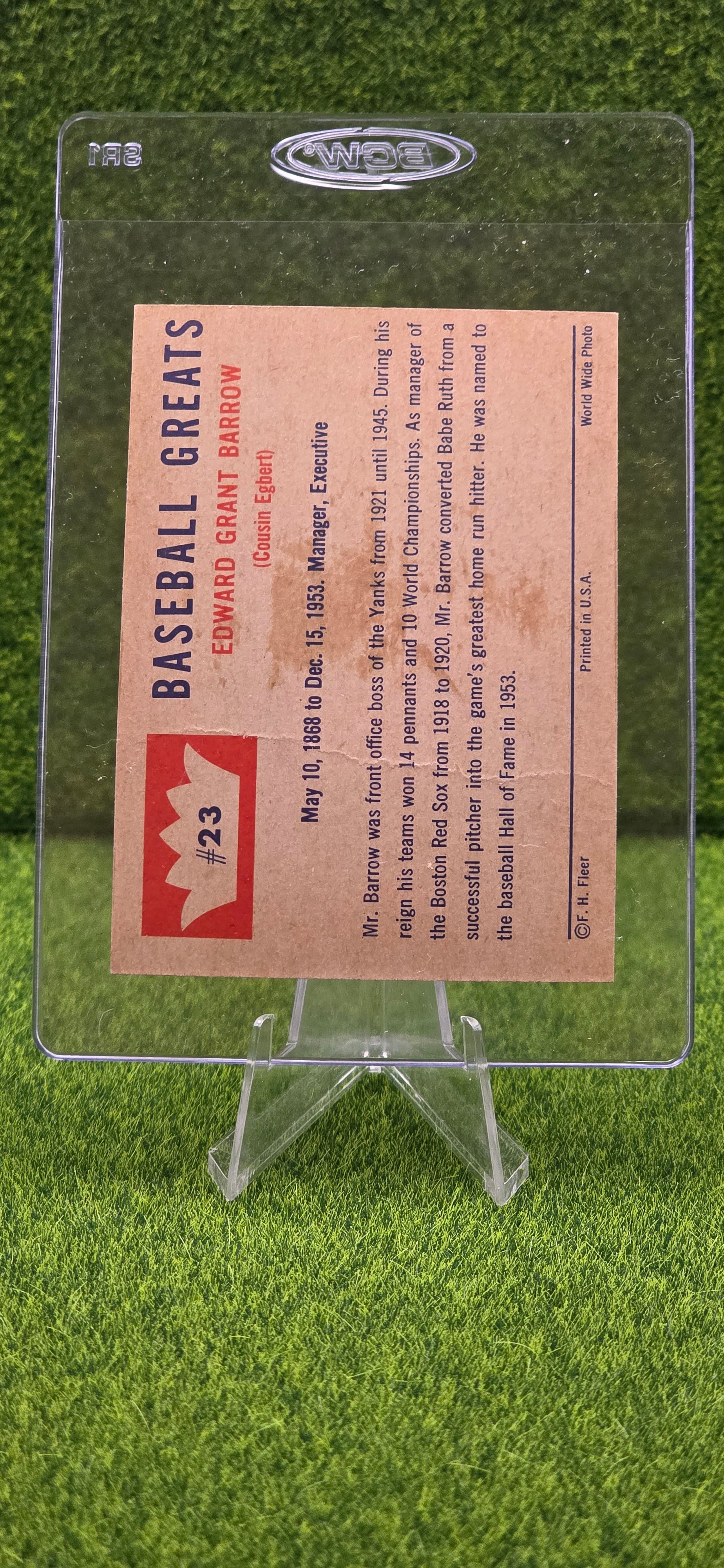 1961 Fleer Baseball Greats - Ed Barrow #23