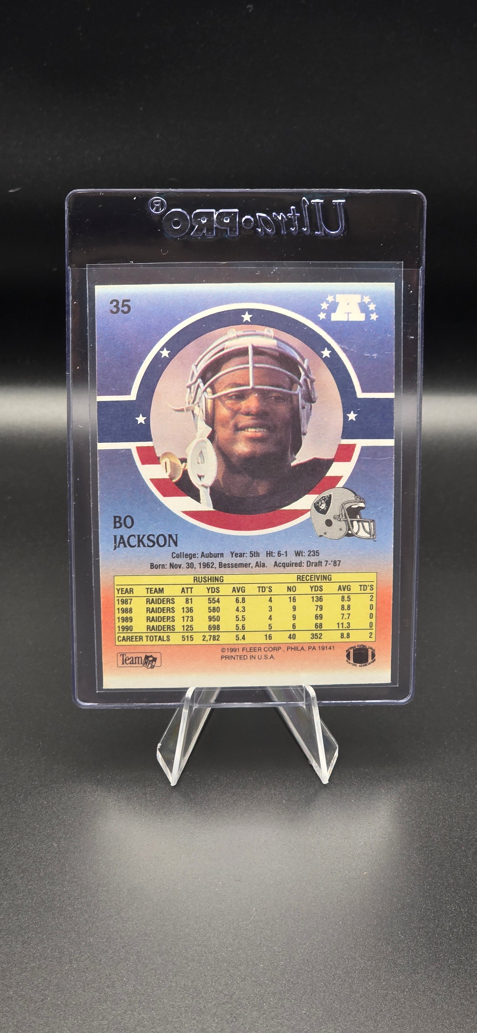 1991 Fleer Bo Jackson Stars & Stripes #35