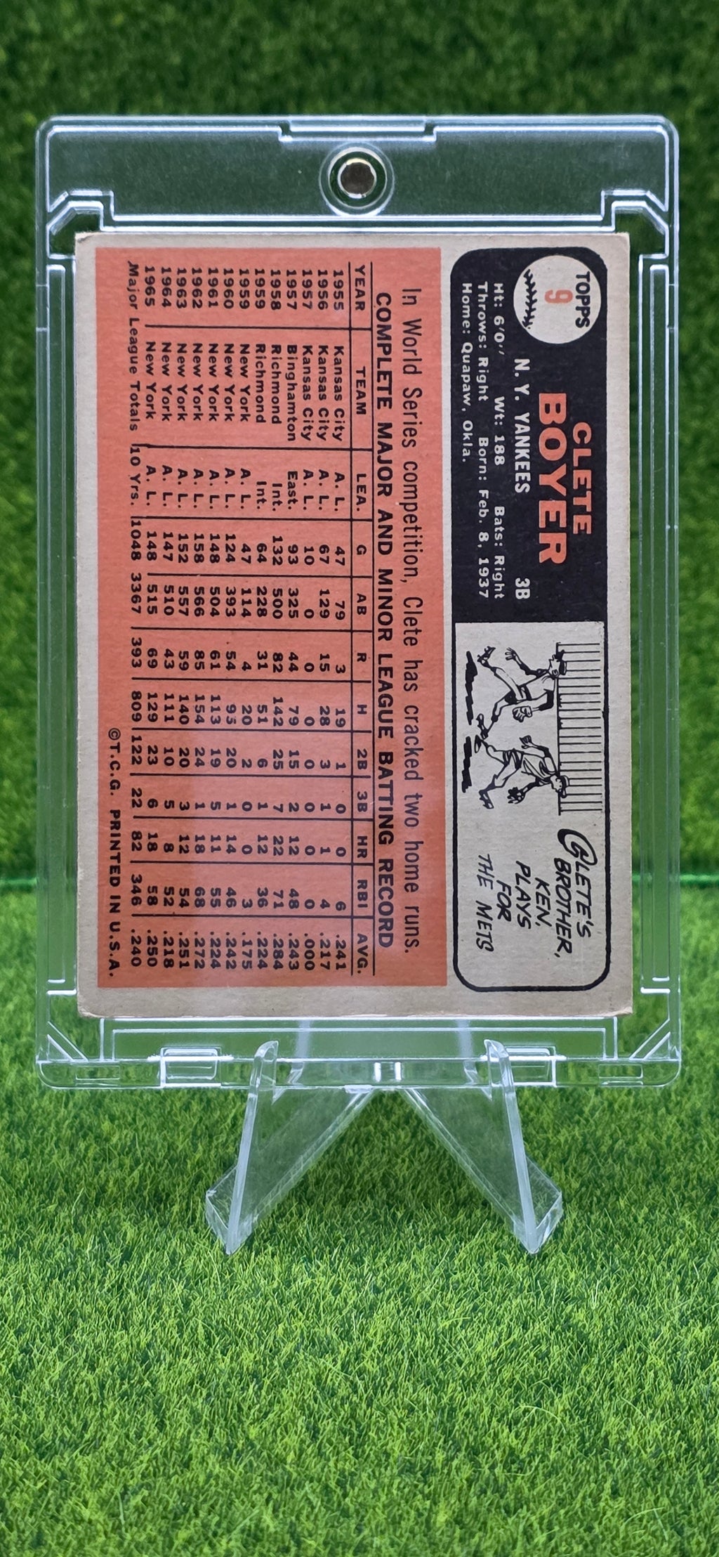 1966 Topps Clete Boyer #9