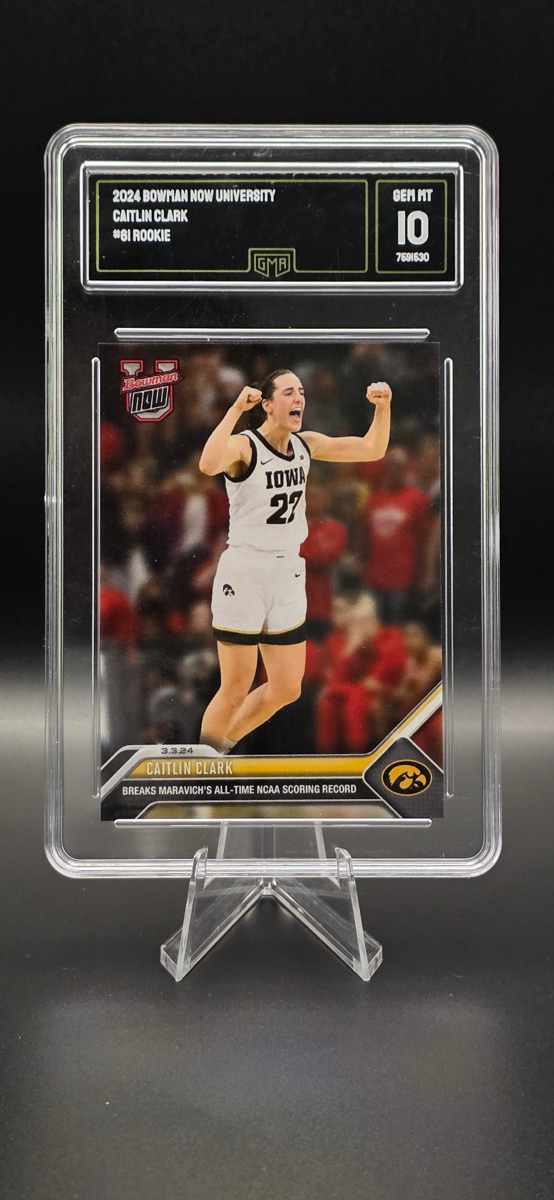2023-24 Bowman Now University - Caitlin Clark #61 (RC)