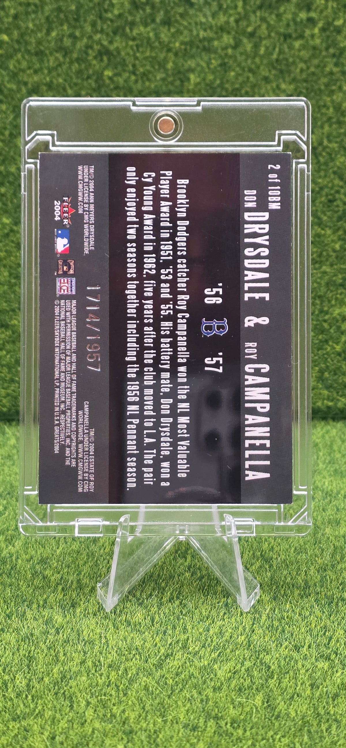 2004 Fleer Greats of the Game - Battery Mates Roy Campanella and Don Drysdale #2BM (1714 of 1957)