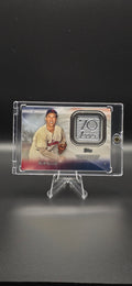2021 Topps Series 2 70th Anniversary Manufactured Logo Patch Bob Feller #T70P-BF