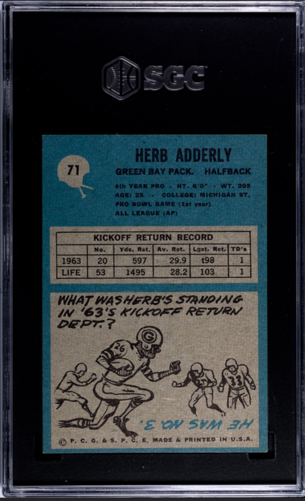 1964 Philadelphia - Herb Adderly #71 (RC)