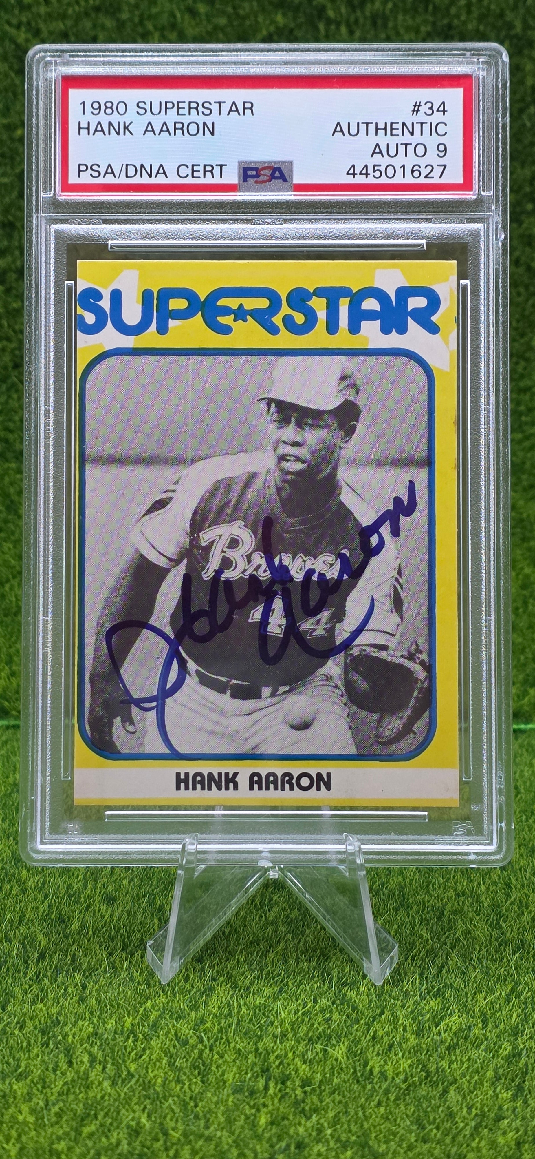 1980 Superstar Hank Aaron #34 Autographed