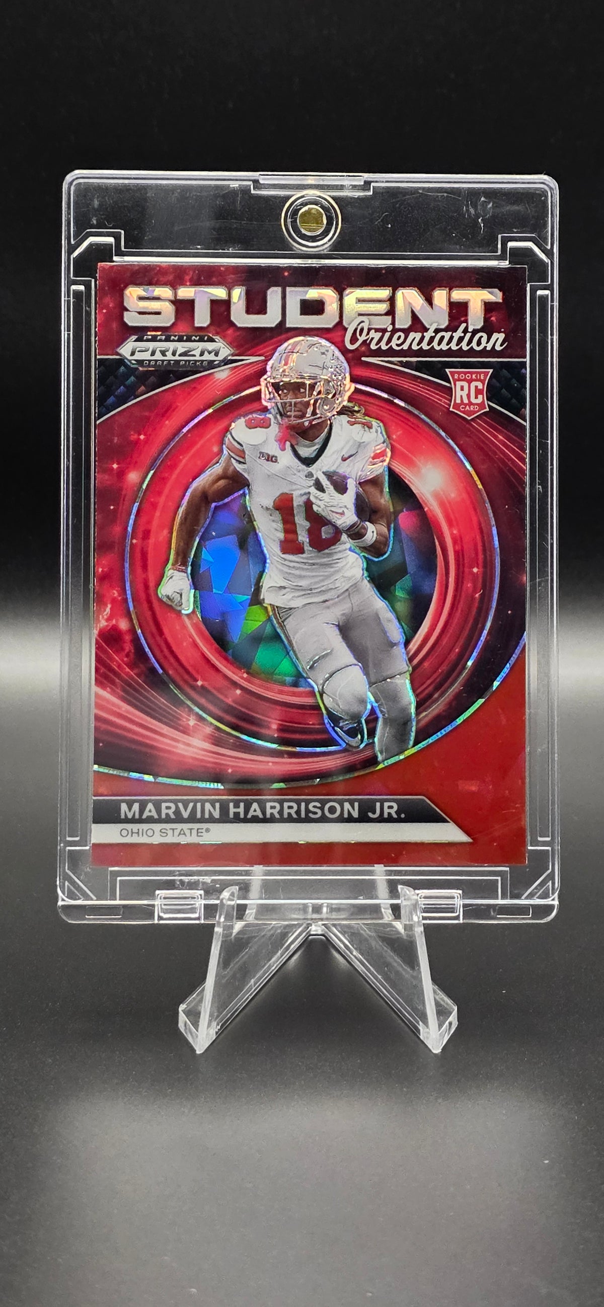 2024 Panini Prizm Draft Picks Student Orientation Red Ice Marvin Harrison Jr. #SO-MHJ (RC)
