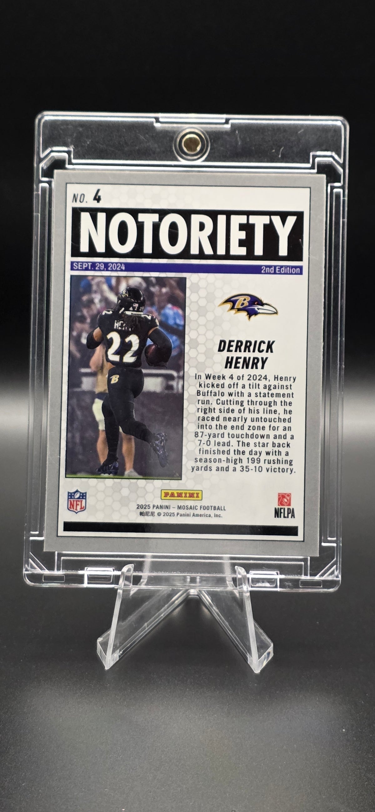 2025 Panini Mosaic Notoriety Derrick Henry #4