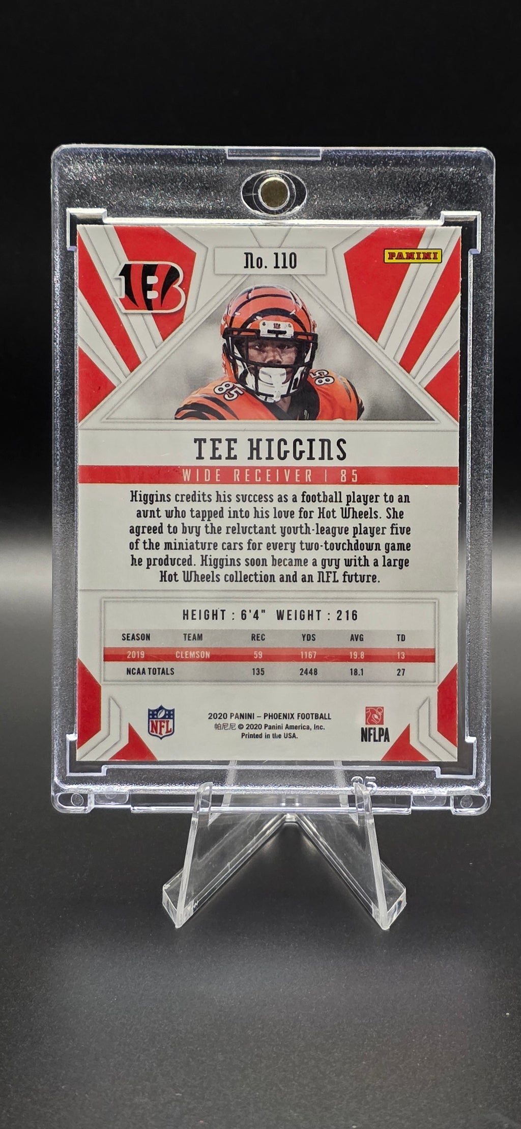 2020 Panini Phoenix Rookies Fireburst Tee Higgins #110 (RC)