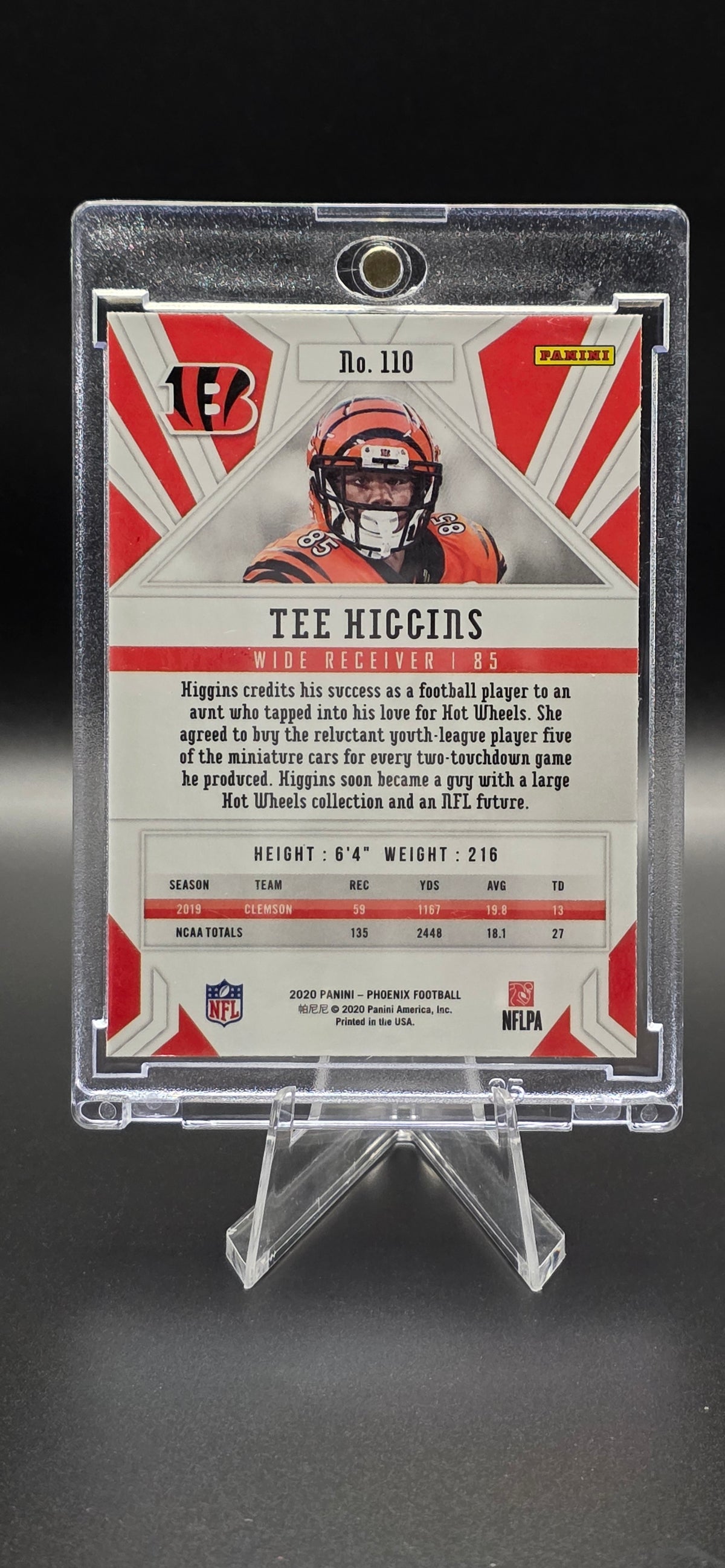 2020 Panini Phoenix Rookies Fireburst Tee Higgins #110 (RC)