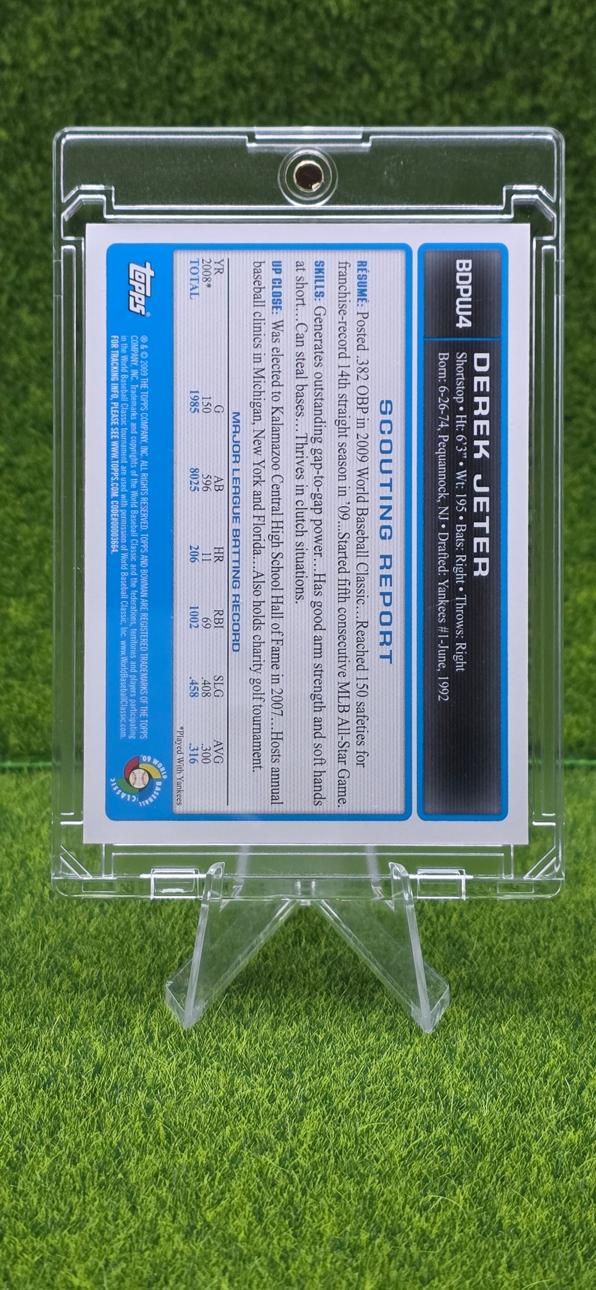 2009 Bowman Draft Picks & Prospects - World Baseball Classic Stars Derek Jeter #BDPW4