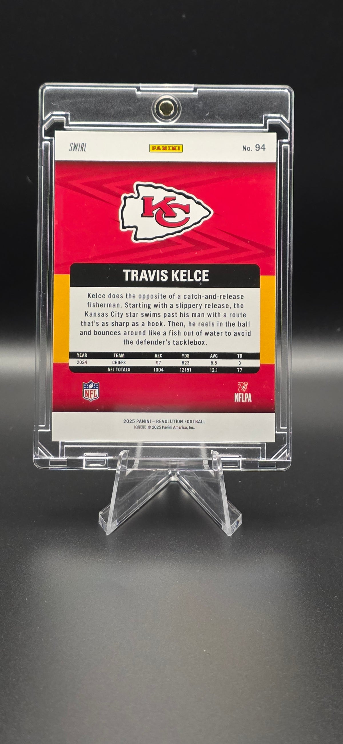 2025 Panini Revolution Red Swirl Travis Kelce #94