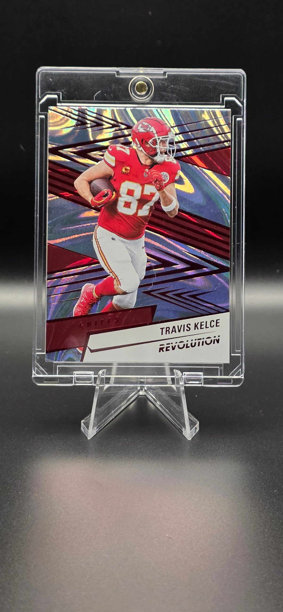 2025 Panini Revolution Red Swirl Travis Kelce #94