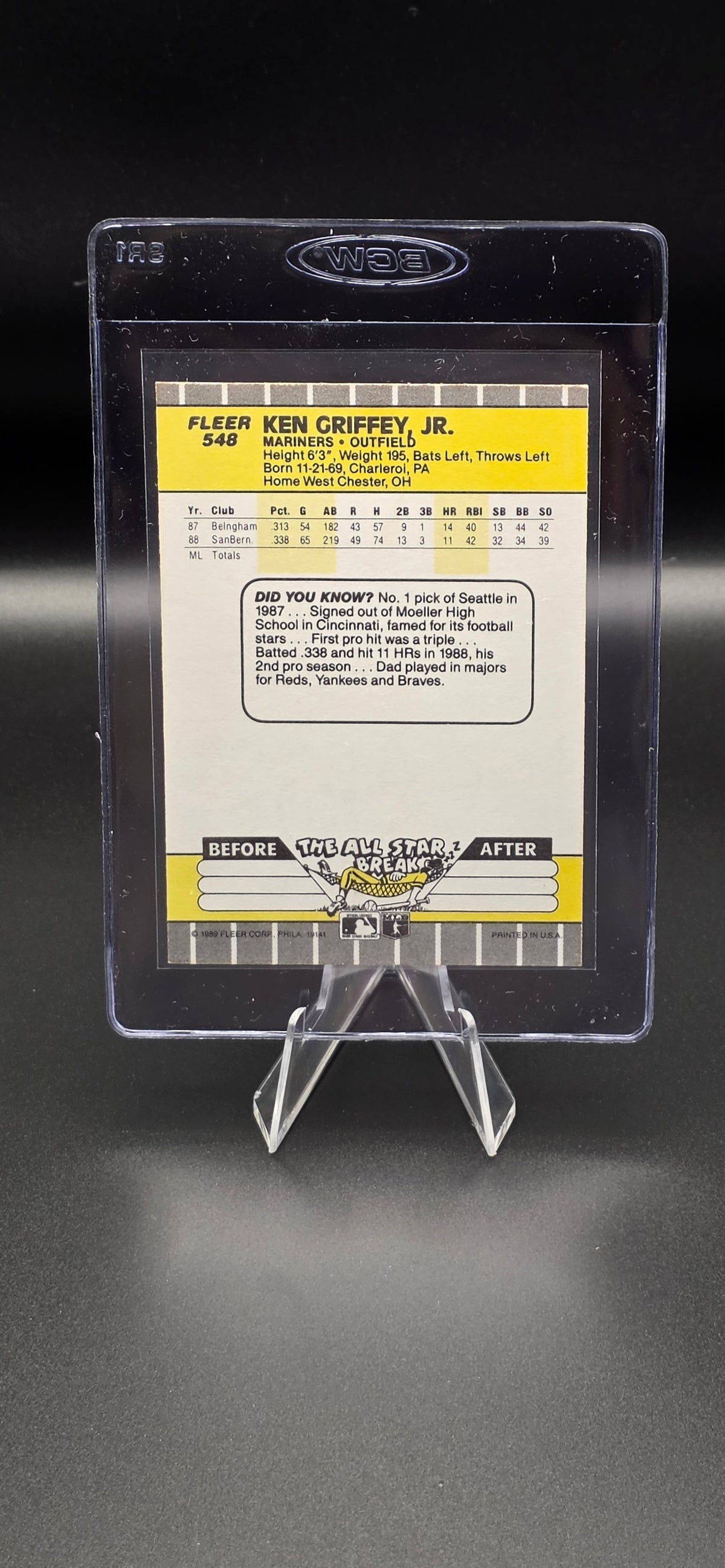 1989 Fleer Ken Griffey Jr. #548