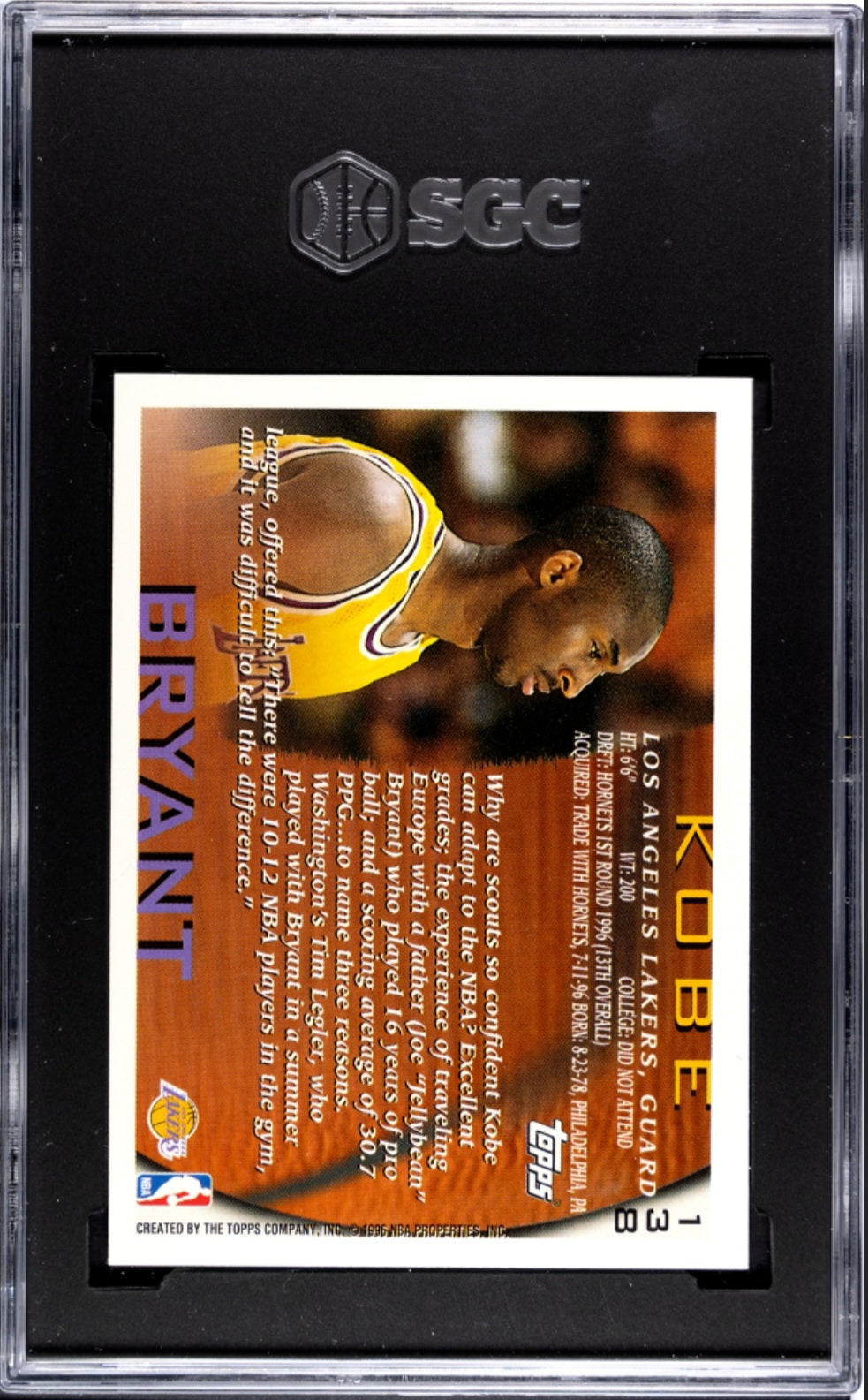 1996-97 Topps - Kobe Bryant #138 (RC)