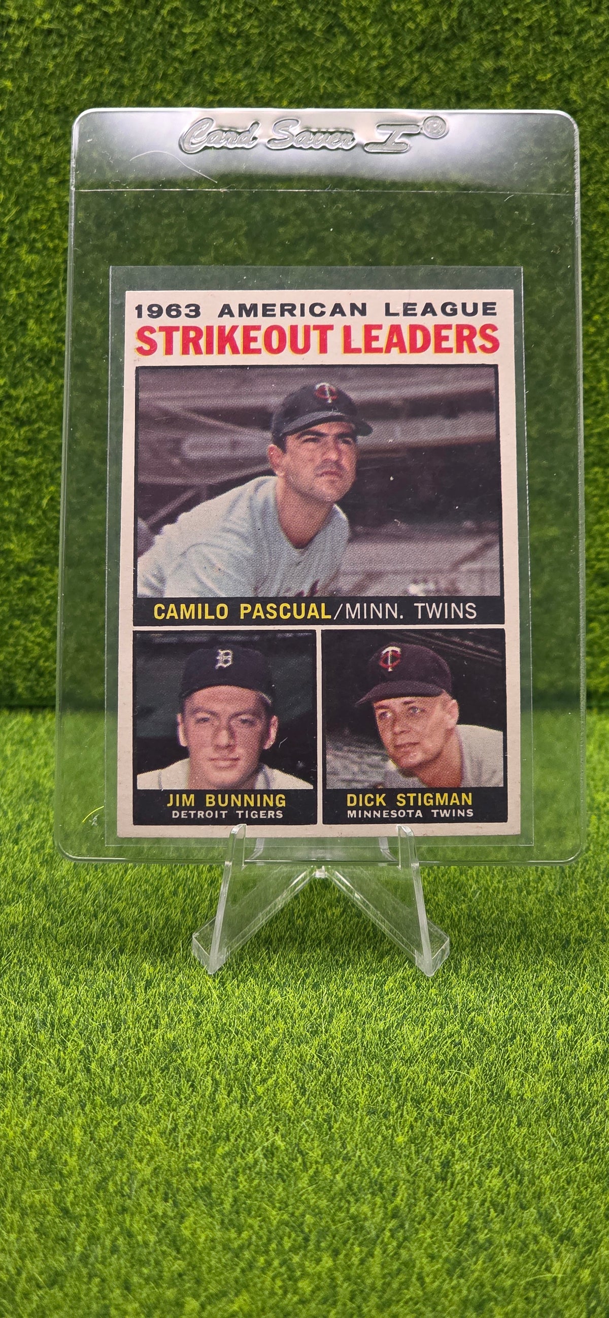 1964 Topps - League Leaders Jim Bunning, Camilo Pascual, Dick Stigman #6