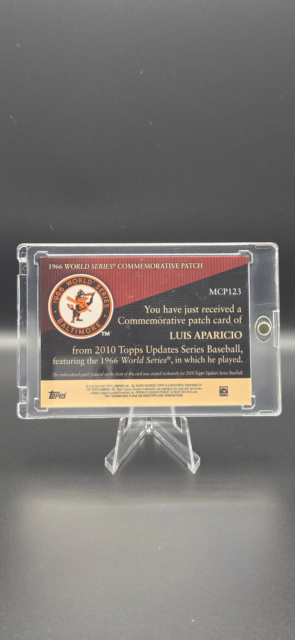 2010 Topps Manufactured Commemorative Patch Luis Aparicio #MCP123