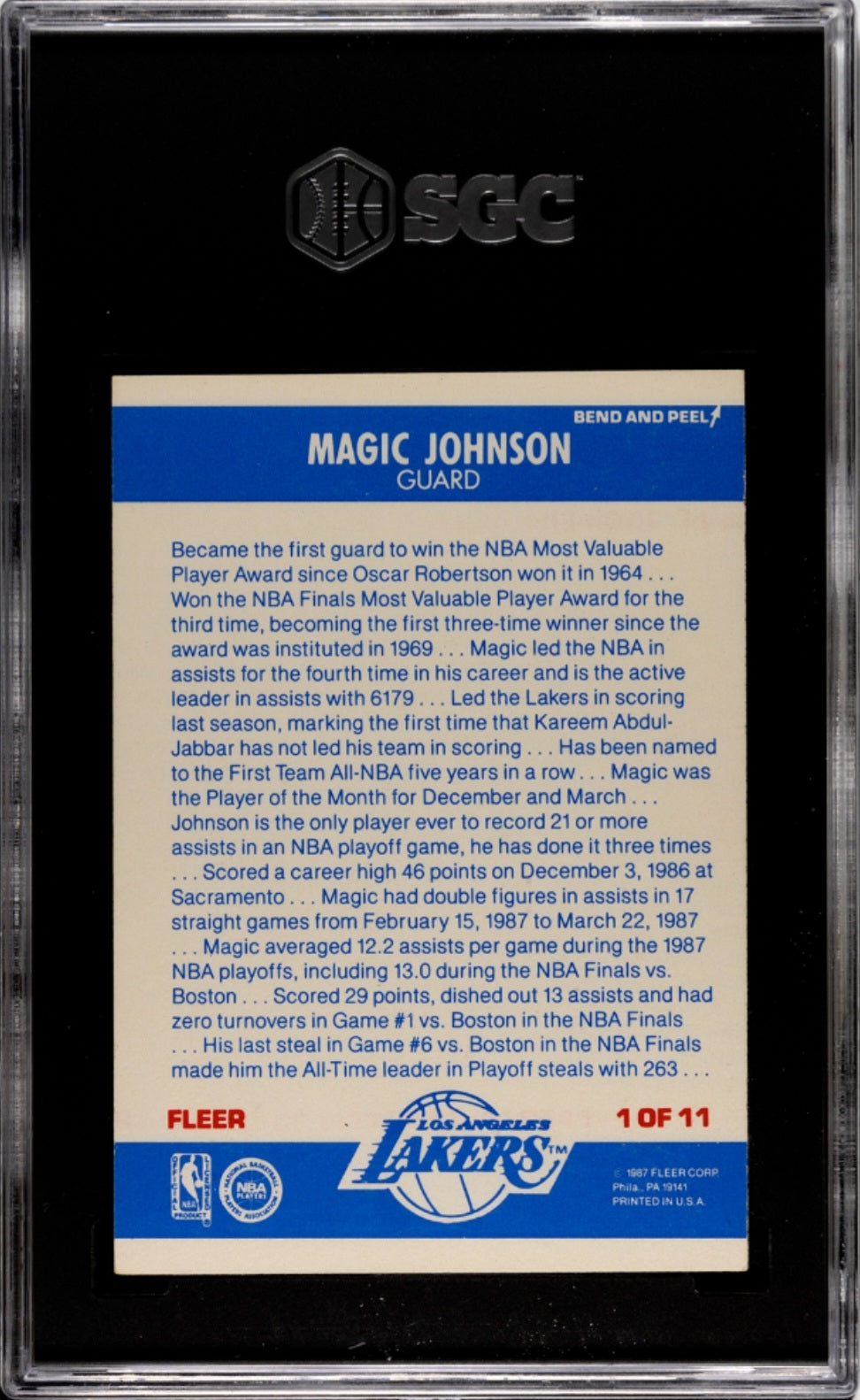 1987-88 Fleer Sticker - Magic Johnson #1