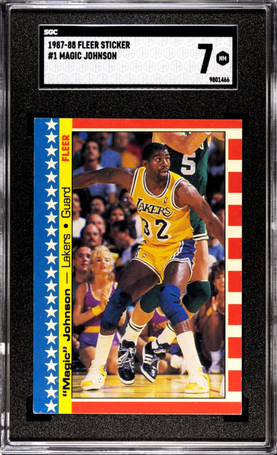 1987-88 Fleer Sticker - Magic Johnson #1