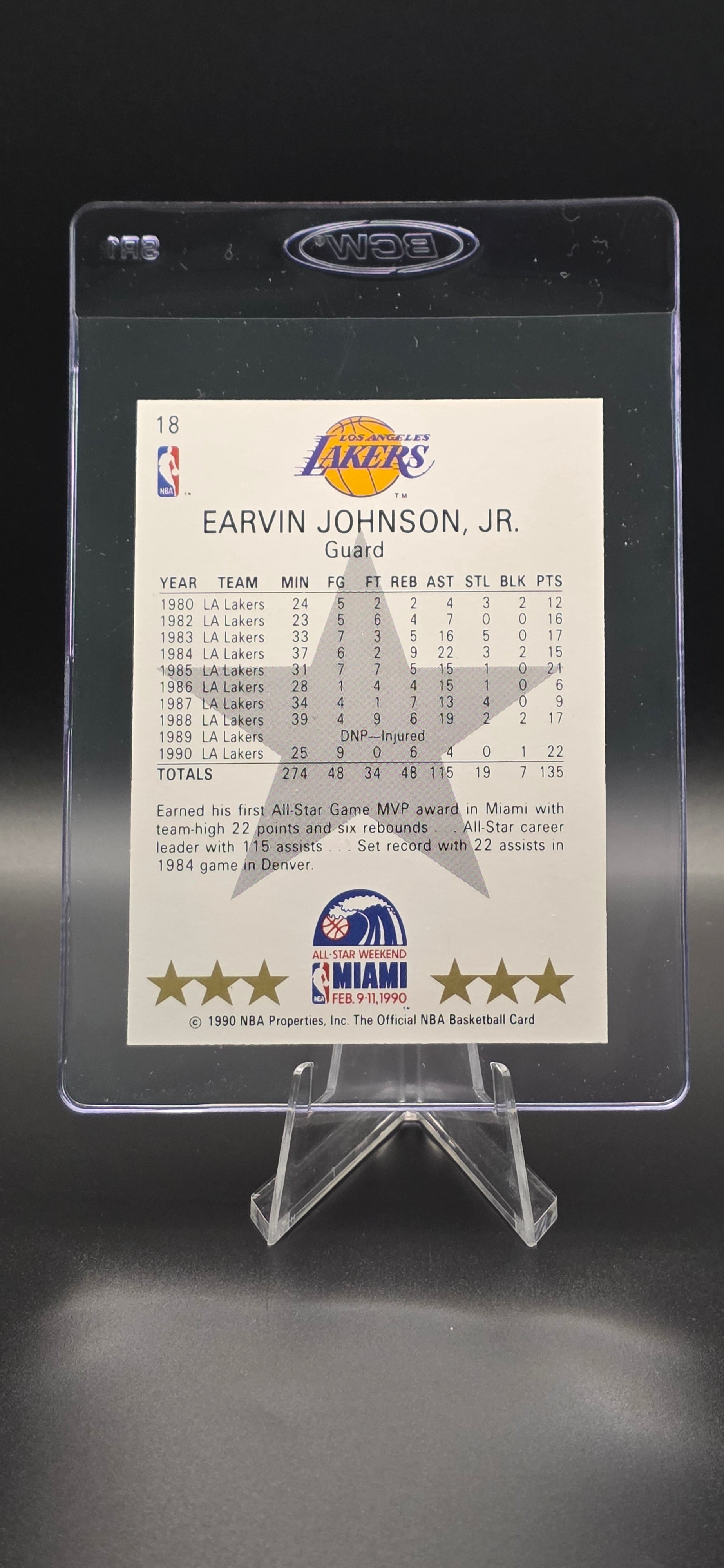 1990-91 NBA Hoops - All-Star Game Magic Johnson #18