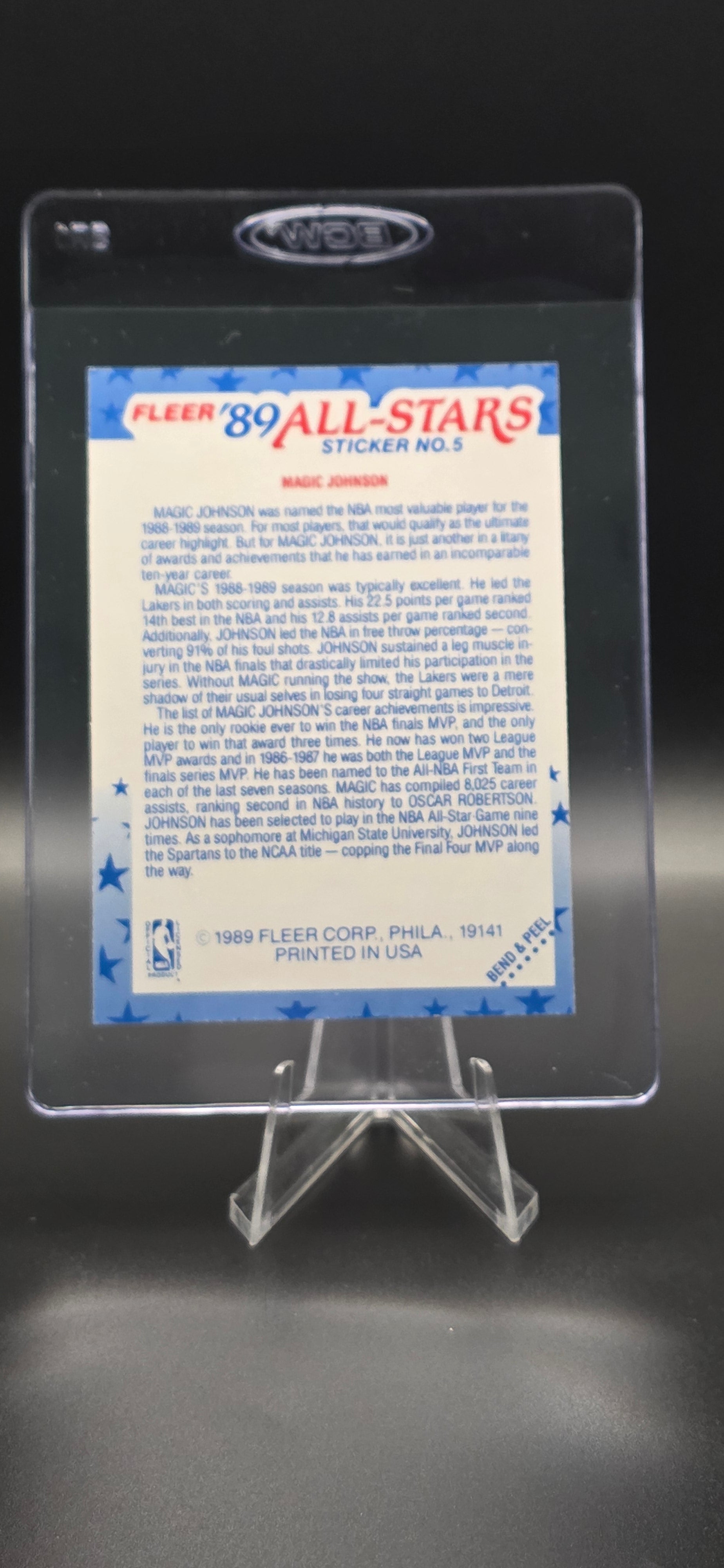 1989-90 Fleer - All-Stars Stickers Magic Johnson #5