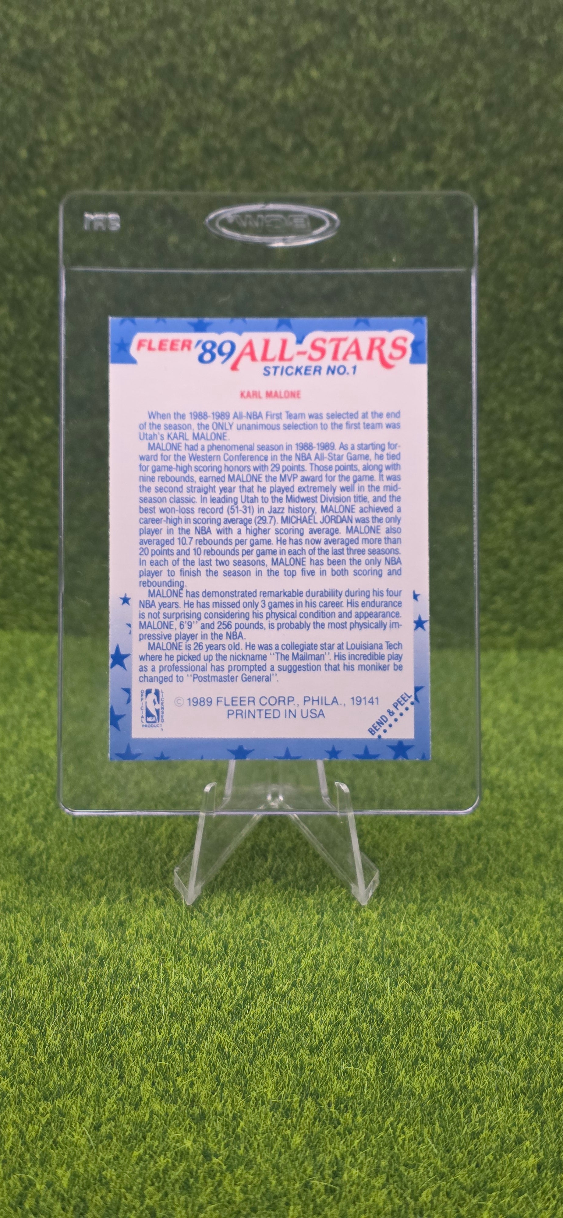 1989-90 Fleer All-Stars Sticker - Karl Malone #1